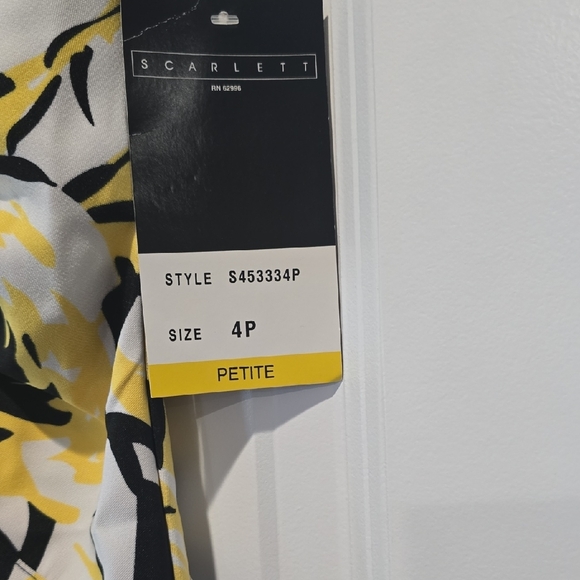 Sharagano Black and Yellow Floral Mini Dress - Picture 2 of 8